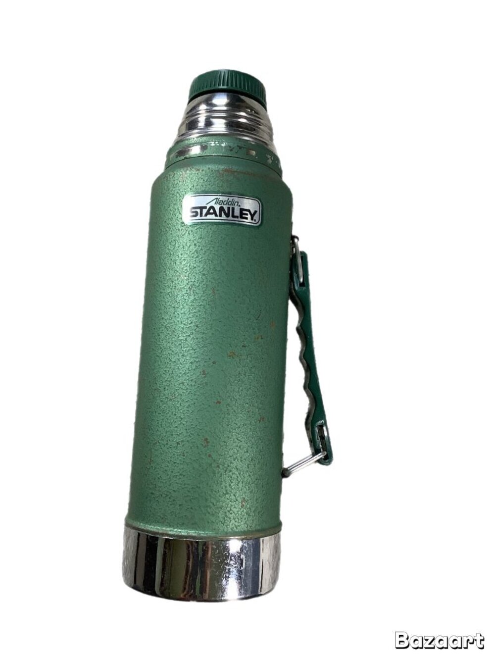 Vintage Aladdin Stanley A-944DH 1 Qt Thermos Green USA No Metal Lid (249)